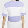 Nike Color Block Crop Top Round Neck Short Sleeve T-shirt Women Tops Light-Thistle-Purple CK1302-100