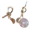 Natural Baroque Freshwater Pearl Earrings with a Sophisticated and Vintage Metal Design, Unique and Stylish