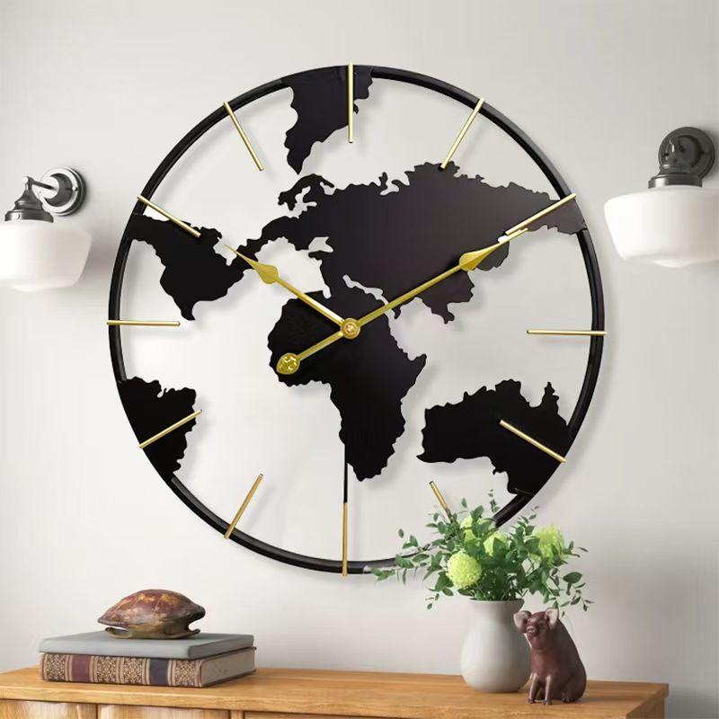 Wall Clock Home Decor Easy to Read Versatile Reliable Round Quiet Movement Analog Clock for Bar Kitchen Hotel Office Bathroom
