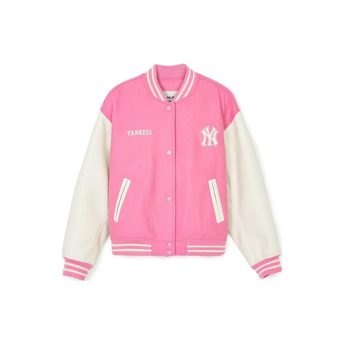 

New MLB SS24 Baseball Jacket Women s Pink 3FJPV0141-50PKS XS