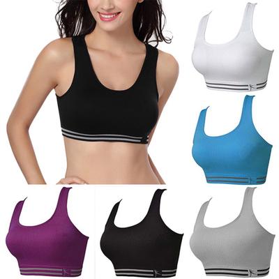 Women Professional Sport Bra  Quick Drying Fitness Padded Stretch Workout Bra Gym Training Running Tank Vest Underwear