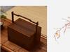 Retro Bamboo Woven Basket for Tea Set Storage | Bamboo Handle Food Container | Chinese Gongfu Tea Storage Box