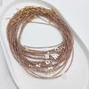Elegant 2m Zircon Beaded Clavicle Chain: 26-Letter Deep Sea Shell Necklace for Women.