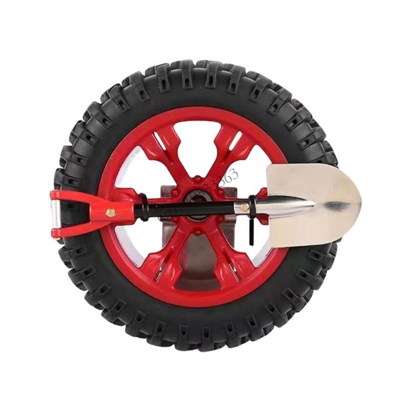 090E Portable Mini Tire with Essential Tool High Visibility Spare Tire Decorative Tire Rear Ornament for Long Distance Drives