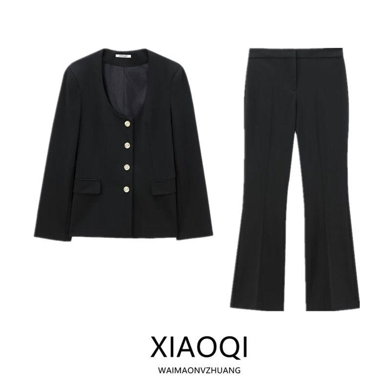 Fashion Style 2024 Fall and Winter New Women's round Neck Long Sleeves Easiest for Match Casual Suit Jacket Pants 9083580
