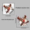 3D Noel Geyikleri Duvar Stickerı - Şenlikli Ev Dekorasyonu