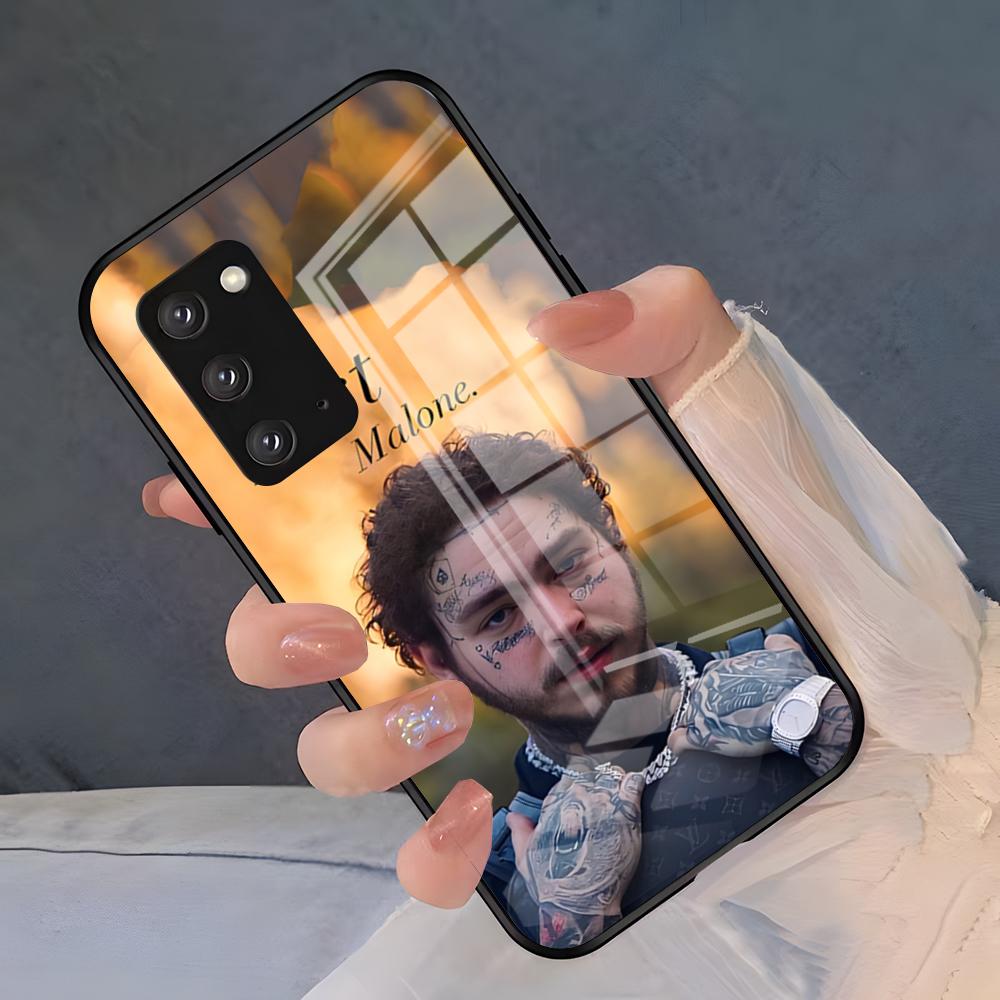 

Singer P-Post Malone Phone Case For Samsung A25 A13 A33 5G A54 A36 A35 A56 A52 A14 Shockproof Glass Cover Samsung A33 5G
