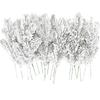15Pcs Snowy Artificial Pine Needle Branches for Holiday Decor Christmas Tree Accents Wreaths Garlands and Crafting Projects