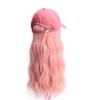 Synthetic Baseball Cap Hair Wig Pink Cap Hair Extensions Naturally Connect  Adjustable Hat Wig Heat Resistant Daily Use Wig