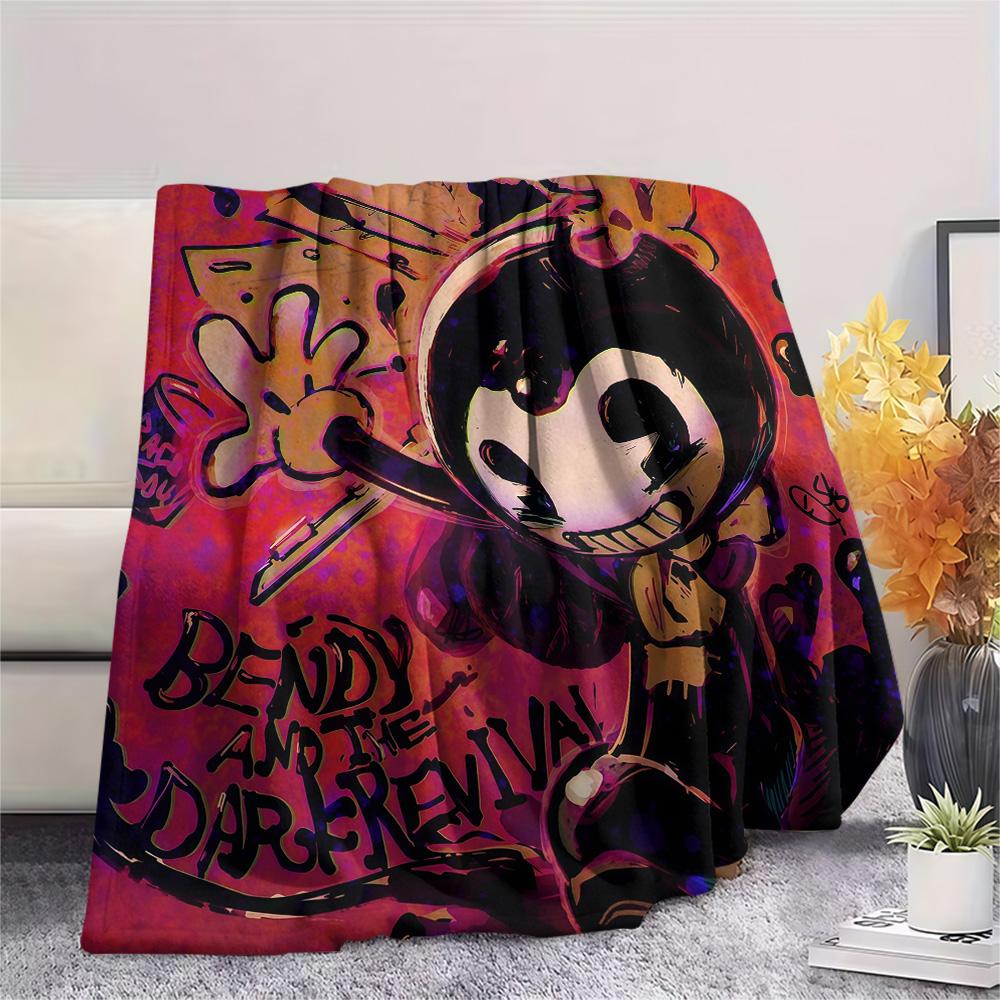 Bendy and the Ink Machine Flannel Blanket, High Quality Comfortable for All Seasons, Home Decor, Warmth and Comfort