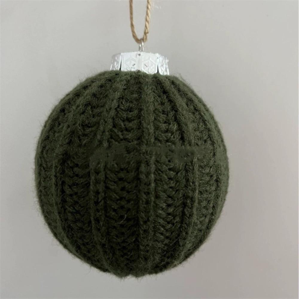 Neue gehäkelte Weihnachtskugel Xmas-Kugeln 6cm Weihnachtsbaum-Hängeanhänger Geschenkkugel Handgestrickte Wollkugel Weihnachtsdekorationen