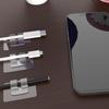 10pcs Traceless Multipurpose Transparent Hook Wall-mounted Wire Storage Hook  Bedroom
