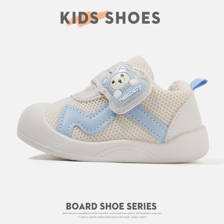 Baby toddler shoes 2025 spring and summer breathable mesh shoes boys and girls baby shoes cartoon non-slip soft sole boys and children single shoes