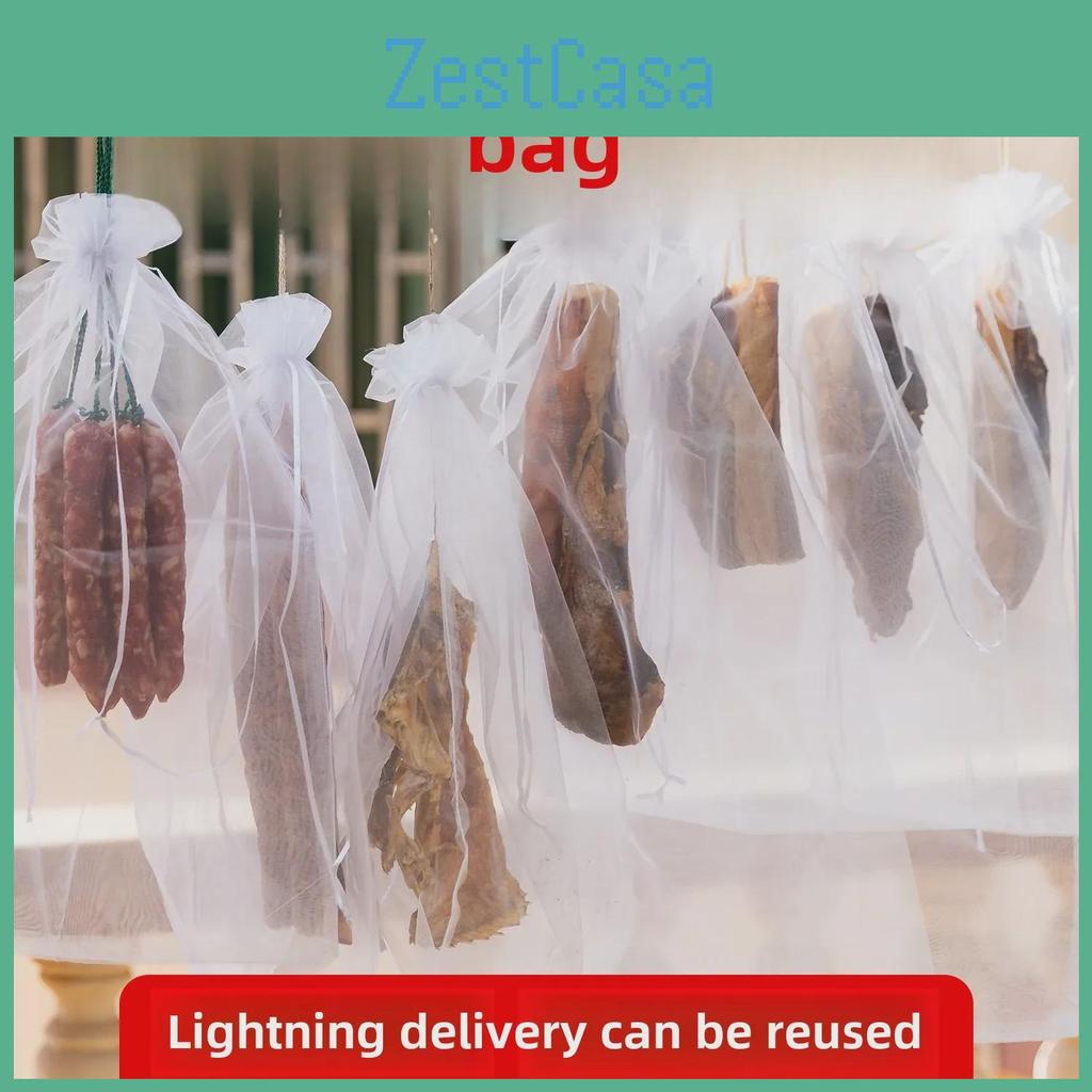 Insectproof Bag Breathable Net For Drying Bacon Duck Fish Sausage And More Protects Against Flies And Birds