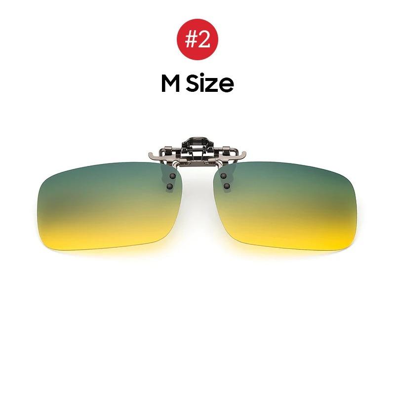 Non-polarized Vintage Clip On Flip Up Sunglasses Women Men Clip Use Day and Night Glasses Driving Fishing Outdoor Sports Sun Glasses