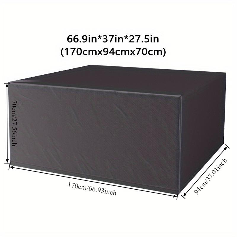 Wasserdichte Terrassenmöbelabdeckung für den Außenbereich, 210D strapazierfähiges Polyester mit verstellbarem Kordelzugdesign für Terrassen, Rasenflächen & Hinterhöfe