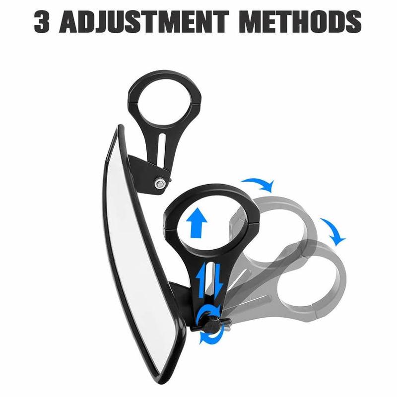 UTV Rückspiegel Mitte 38,5 cm Breit Konvexes Design Spiegel mit 1,75" Klemme für Polaris RZR 800 1000 S 900 XP 1000, Arctic Cat