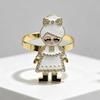 Christmas Napkin Rings Xmas Tree Snowflake Deer Nutcracker Napkin Holder Metal Napkin Buckle For Christmas Party Table Decor