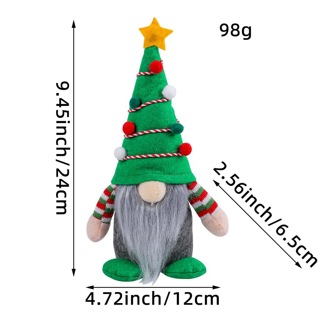 Zhongran Christmas Tree Faceless Doll Doll Arrangement Props Holiday Standing Tree Dwarf Old Man Ornament