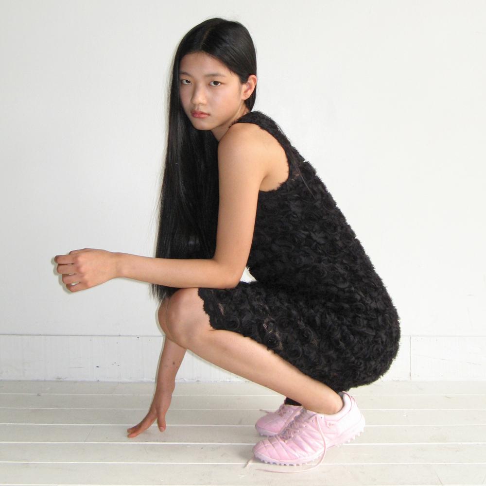 Sinun Flower Lace Dress (Black)