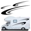 For Camper RV Trailer Stripes Graphics DIY Vinyl Graphics Kit Decals Car Stickers