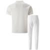 Summer 2025 Men's Waffle Knit Stand Collar Zipper Top and Long Pants Set - European & American Style