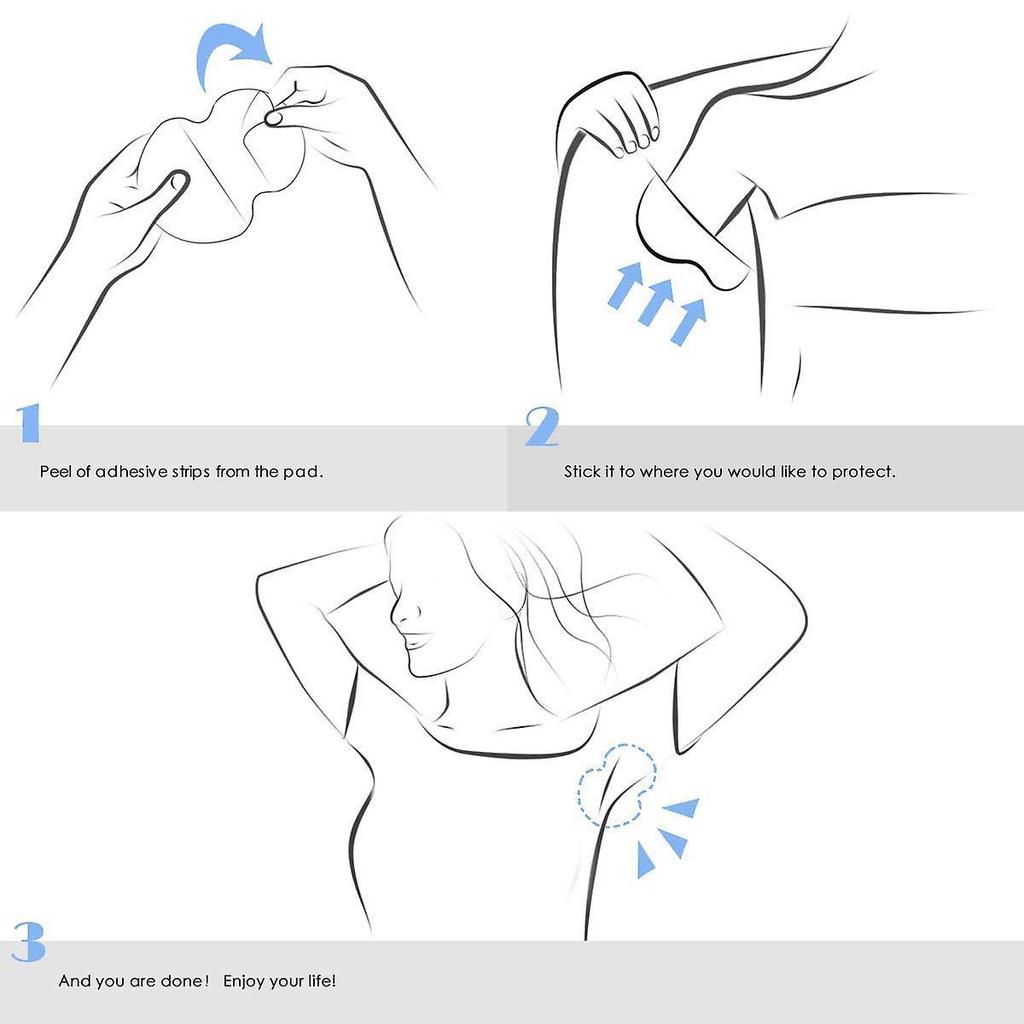 100 Pcs (50 Pair) Disposable Underarm Pads Armpit Sweat Pads Perspiration Pads Shield Absorbing