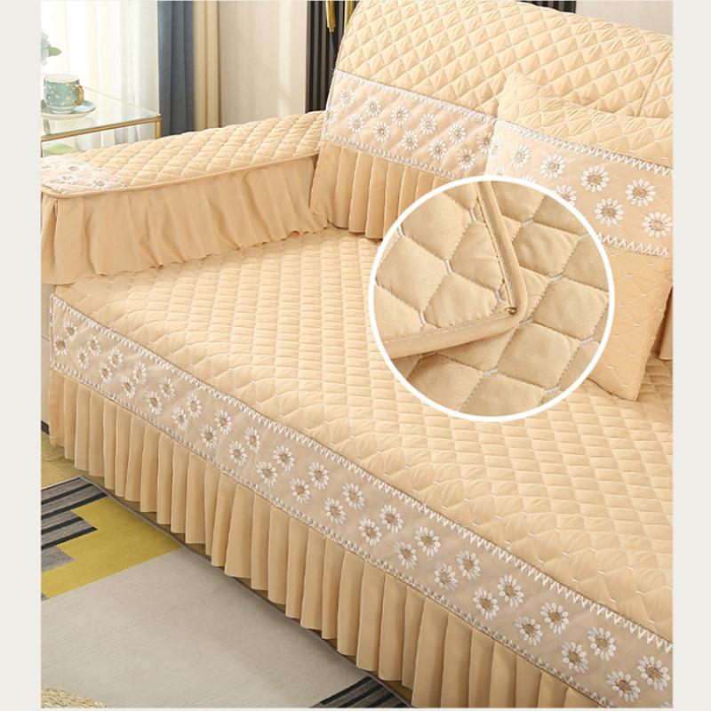 Four Seasons Universal Sofa Cover Full Package Household Sofa Dustproof Set Minimalist Modern Seat Cushion Combination Anti Slip Pad