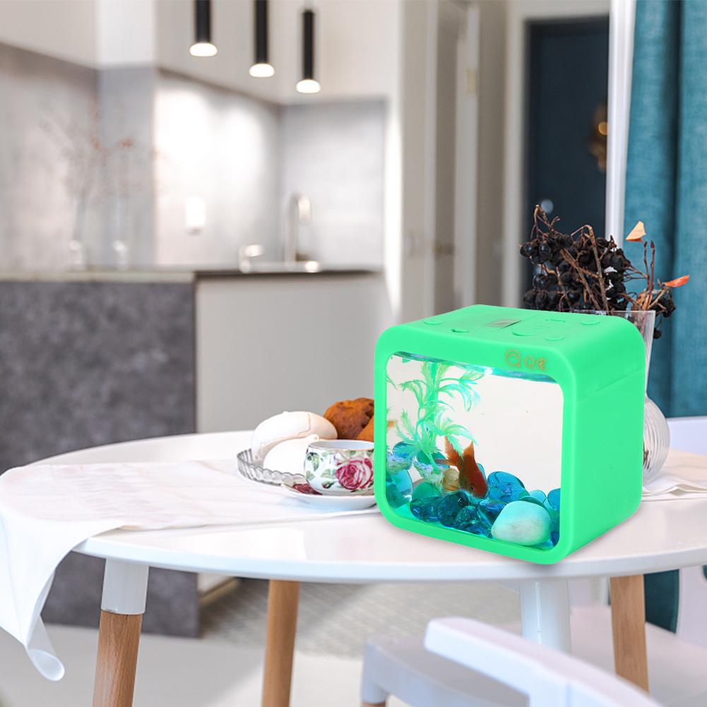 5 Farben Fischbox mit Licht, kreatives, abnehmbares Mini-Gehäuse, Aquarium-Aquarium-Zubehör