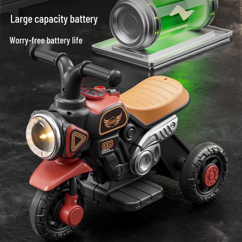 Elektrisk trehjuling för barn med uppladdningsbar motor och glidfunktion – Pedagogisk leksak för pojkar och flickor