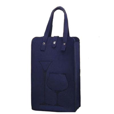 New Felt Red Wine Bag Gift Double Wine Gift Storage Bag Handheld Drink Bag