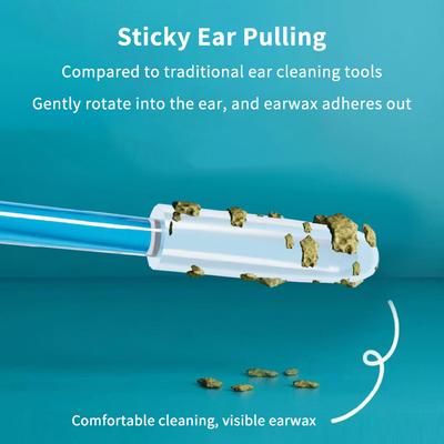 24Pcs/Bag Disposable Earwax Remover Sticky Ear Pick For Kids Olders Adult Ear Cleaner Reusable Adhesive Earpick Ear Care