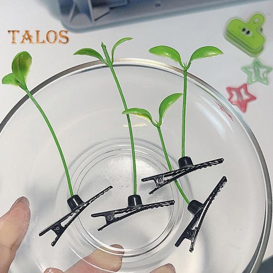 20/30/50Pcs Funny Bean Sprout Hair Clip Set Spring Design Anti-slip Realistic Style Green Plant Hairpins Hair Accessories