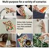 6PCS Cleaning Dishcloths Reusable Kitchen Dish Towels Vintage Floral Berry Print Dishcloth Absorbent Lint Free Cloth Washable Duster Rags Tea Towels