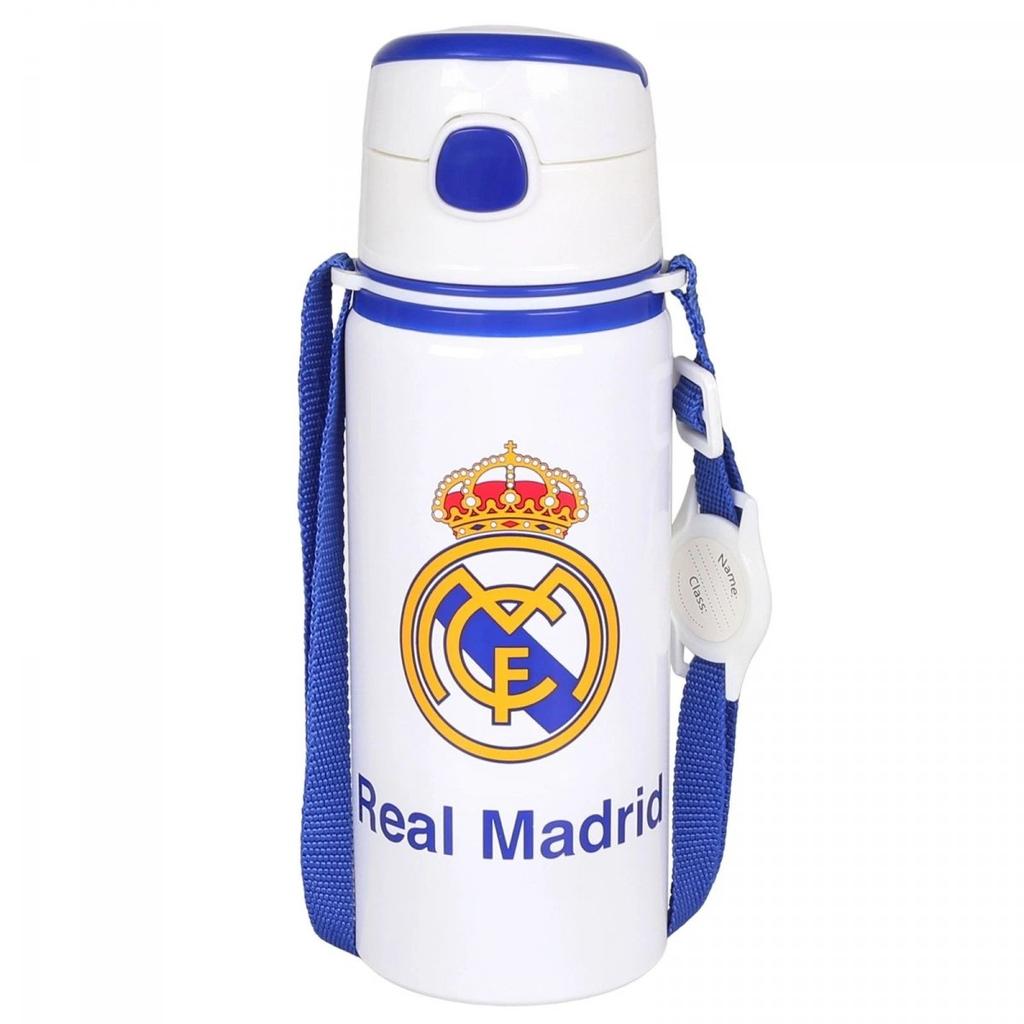 Real Madrid Aluminum Bottle with Mouthpiece and Strap 600 ml RM00005 Multicolor