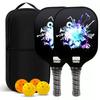 Fiberglass Pickleball Paddle Set Portable Outdoor Training Game Racquet Kit