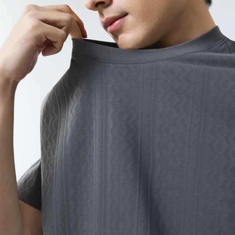 Men's Jacquard Stripe Loose Fit Short Sleeve T-Shirt