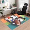 Custom Name ball sports Printed Carpet, for Office Chair Living Room Bedroom Kitchen Room Decor Gifts.