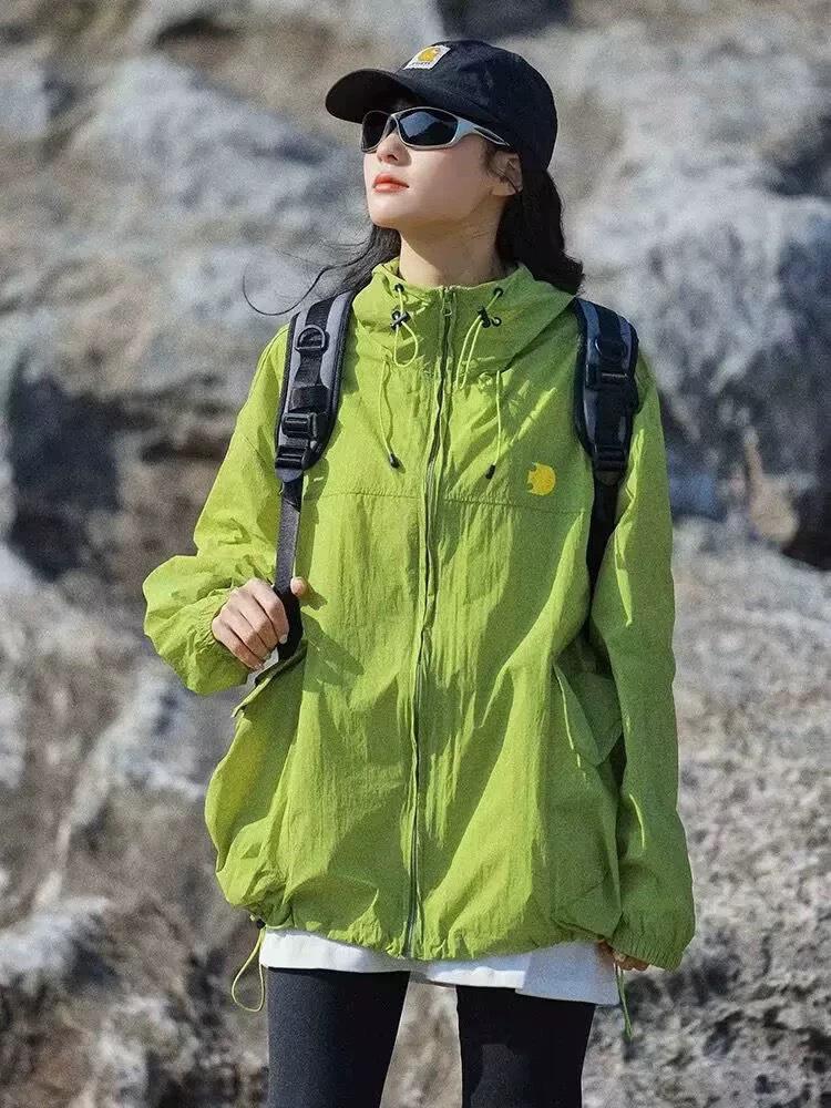 Sunscreen clothing for men and women UV protection light and breathable tooling jacket quick-drying tide brand sunscreen clothing woven elastane 