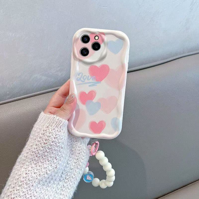 Love Bracelet for Iphone17pro Mobile Phone Case Apple 15 Cream Pattern 14 Women 13promax New 16x