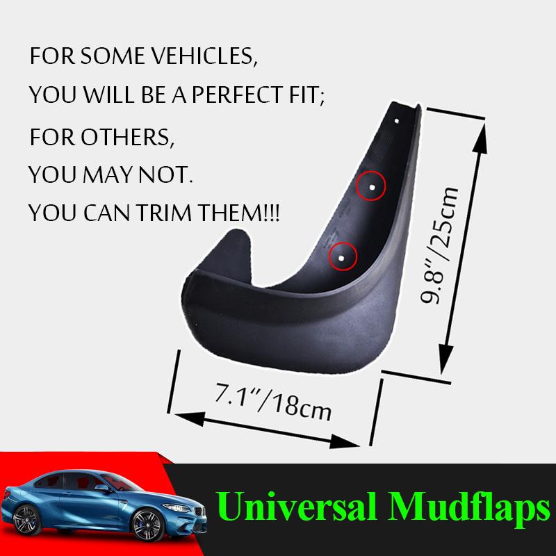 Universal Car Mud Flaps Fender Auto Van SUV Trucks Mudflaps Splash Guards Flap Mudguards Car