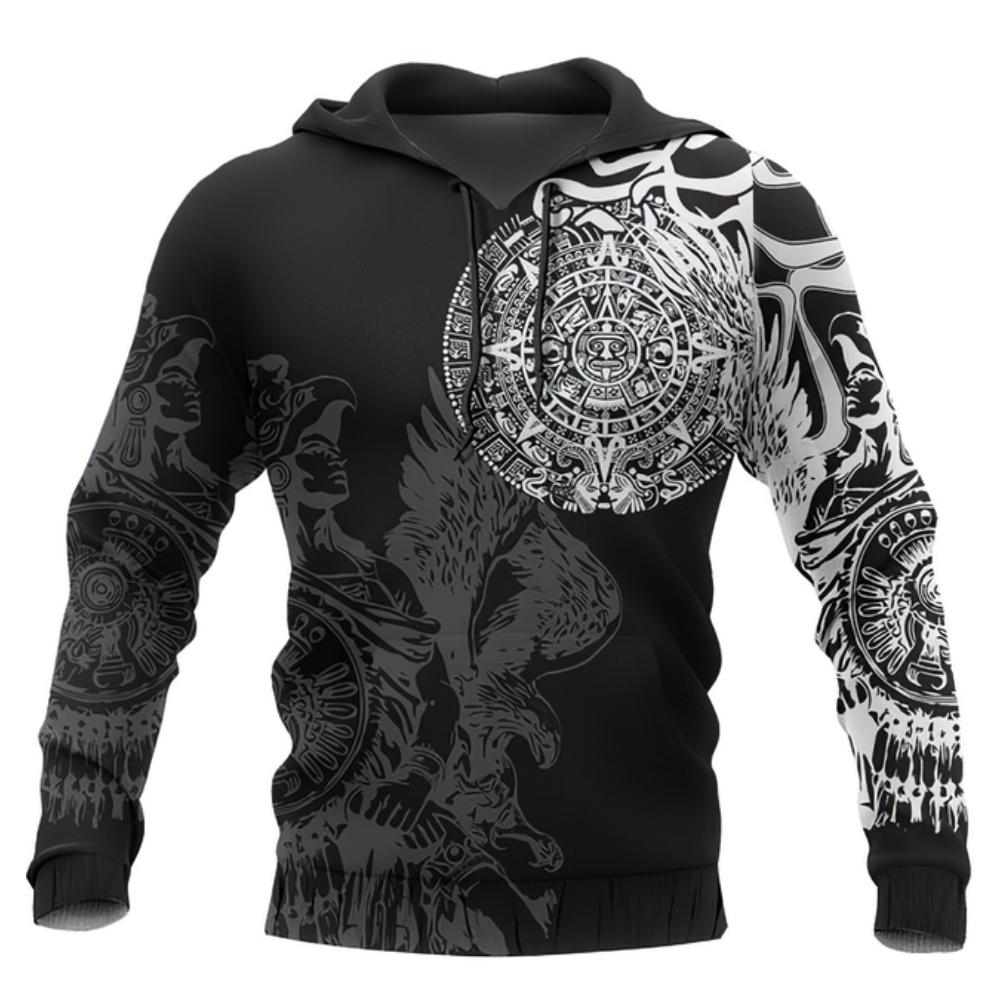 Nordic Pirates Print Men's Hoodies Hip Hop Trend Harajuku Vintage Clothes Oversized Hoodie Autumn and Winter Casual Sweatshirts