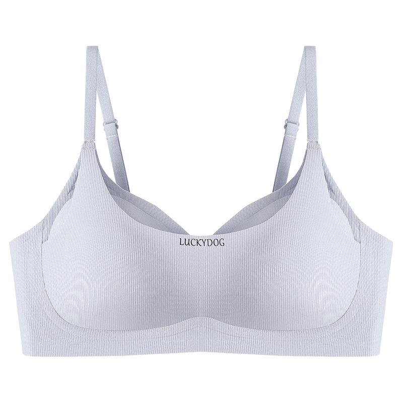 

Breathable Seamless Soft Support Bra for Small Chest - Anti-Sagging, Comfortable, Fixed Cup S сірий колір/синій