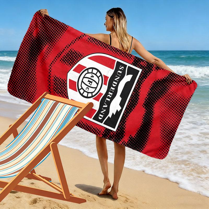 Sunderland A.F Print Beach Towel, Large Soft Quick Dry Towel for Beach Camping Swimming