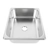 Edelstahl Barspüle 12,6x10,24x3,94in Quadratische Küchenspüle Handwaschbecken mit 40mm Abwasseranschluss für Boot Camping