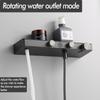 Thermostatic Shower Faucet Arm Lift Rod Brass Shelf 2 Function Spout& Hand Shower Hot And Cold Bathroom Tap 2 Model Bathroom Tap