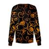 Ženy Vzor s dlouhým rukávem Kapsa Pracovní Halloween Potisk Stojací límec Jednořadý ochranný overal Cardigan Bunda Top