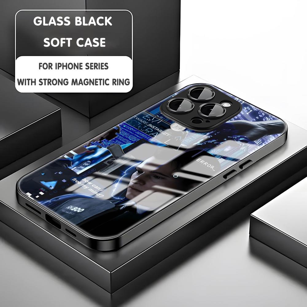 Klassisches Spiel Detroit Become Human Handyhülle Für iPhone17 16 15 14 13 12 11 X XR XS 8 Plus Mini Pro Max Glas Magnetische Hülle