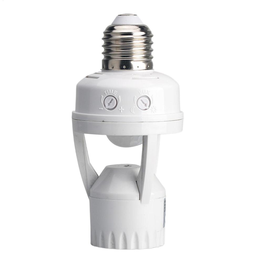 Motion Sensor Light Socket E27 Screw Infrared Radar Sensor Smart Bulb Holder Adapter for Home Porch Garage Basement Lighting