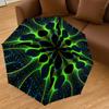 1pc Psychedelic Patterns Automatic Open/Close Umbrella with Windproof, 8-Rib Sturdy Canopy, Durable Ribs, Fashionable Design1198A